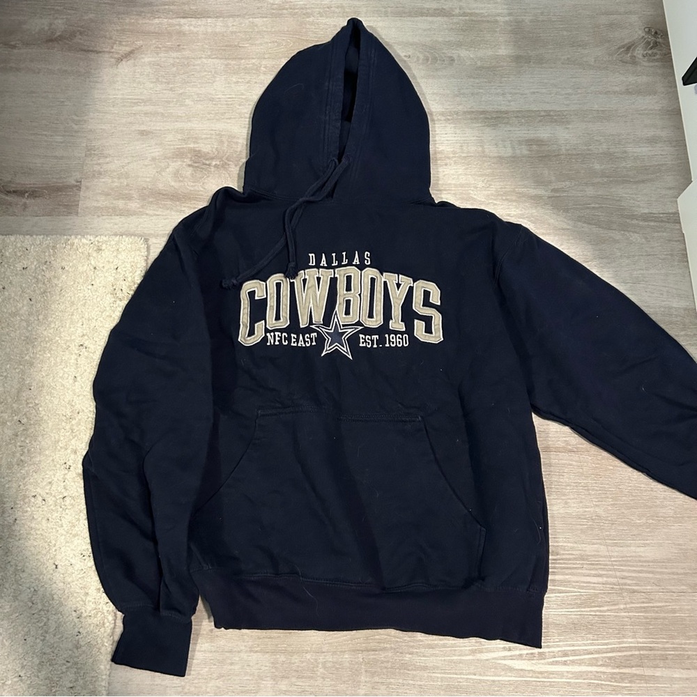 Dallas cowboys authentic wear cotton navy hoodie